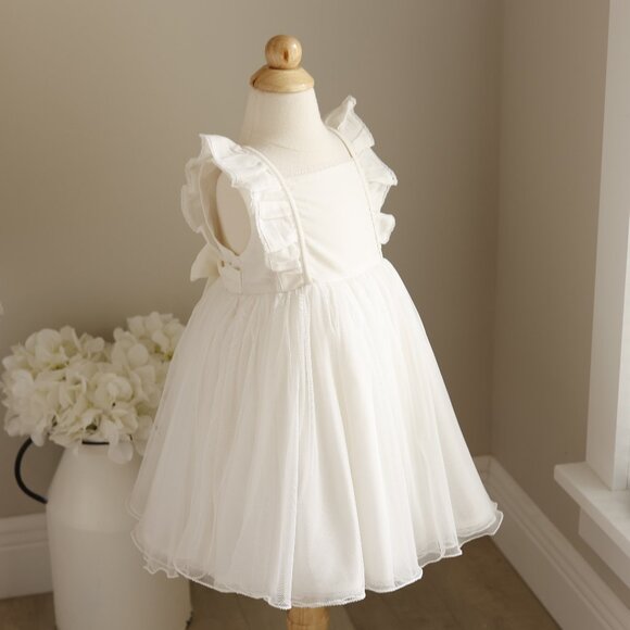 Well Dressed Wolf Other - Well Dressed Wolf Simply Ivory Tulle Dress Pinafore 100% Cotton Portraits NWT